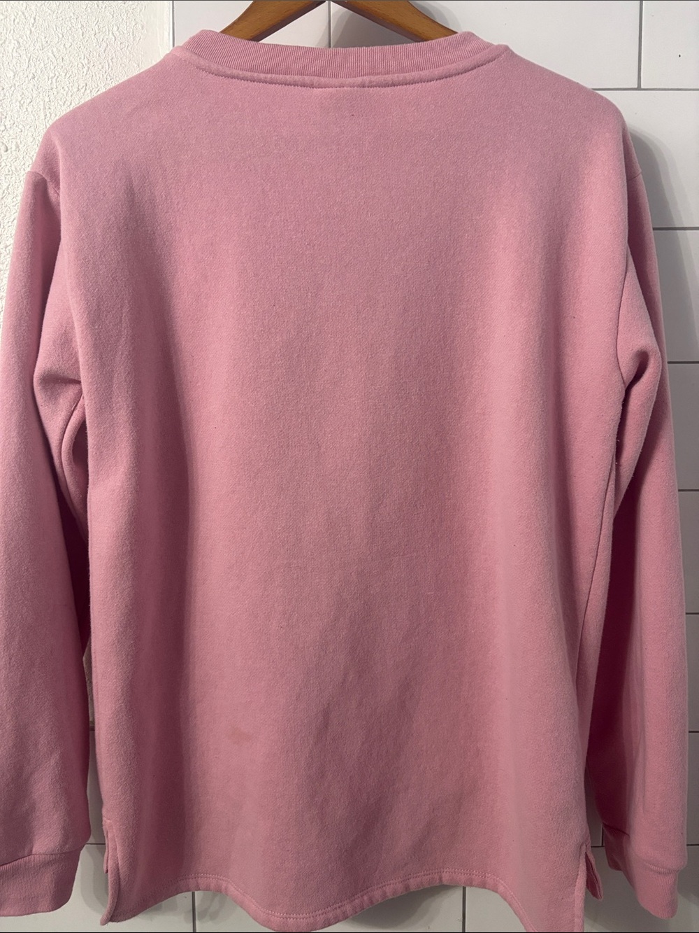 Peanuts Pink Crewneck Sweatshirt with Logo Tag - Picture 4 of 4